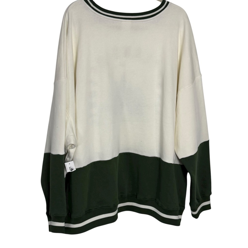 NWT Disney Disneyland Resorts Green and White Knit Sweatshirt size 2X B096 - Picture 3 of 9